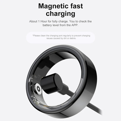 R02 Smart Ring Military Grade Titanium Steel Shell Health Monitoring IP68 &