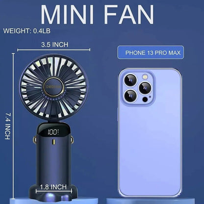 Portable Handheld Personal MINI face Fan 5Speeds Rechargeable Folding For Travel