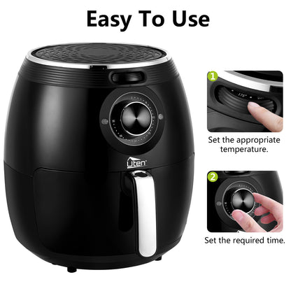 UTEN 5Qt/5.9Qt Electric Air Fryer Hot Oven Oilless Cooker Time/Temp Control