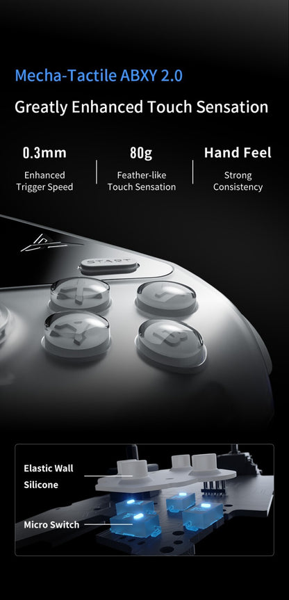 FLYDIGI APEX 4 Wireless Gamepad White Gaming Controller for PC/Switch 2/Android