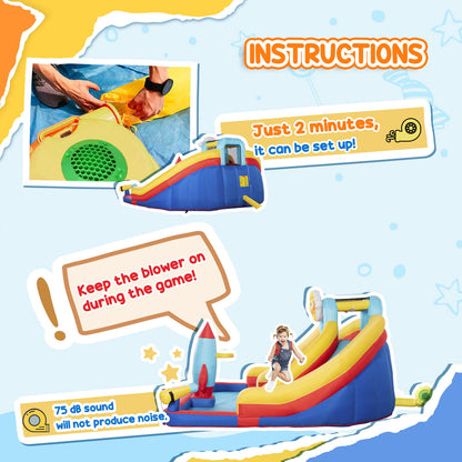 5-in-1 Backyard Inflatable Pool Large Outdoor Game for Birthday Party Activities