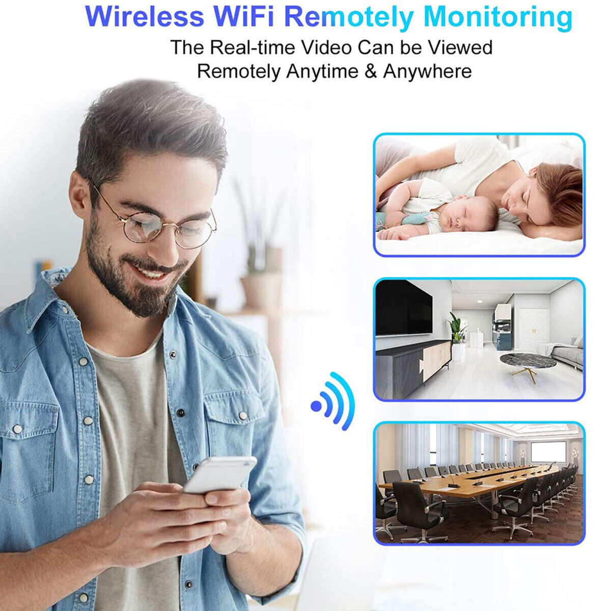 1080P Mini Camara Oculta Espia De Seguridad WiFi Inalambrica Con Audio y Video