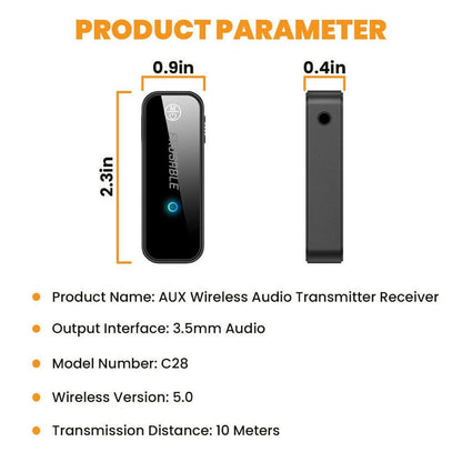 USB Wireless Bluetooth 5.0 Transmitter Receiver 2in1 Audio Adapter 3.5mm Aux Car