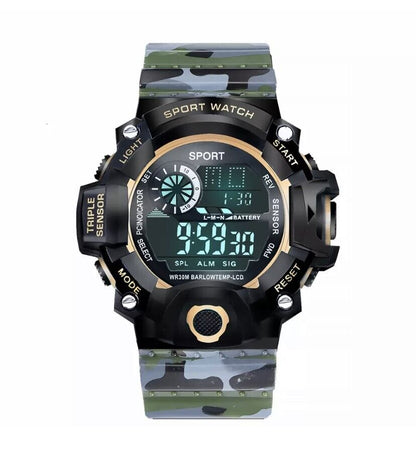 Men's Watches Military Army Sports Digital LED Shockproof Watch Alarm Stopwatch