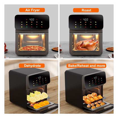 Evo Chef Air Fryer 12QT Convection Oven 10-in-1 Multi Function & Touchscreen