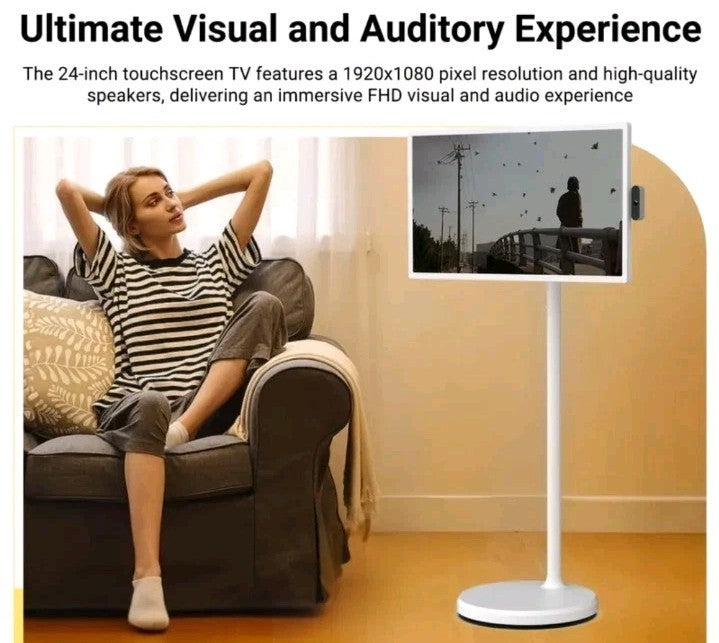 24 Inch Portable TV with Touch Screen | 8G RAM + 128G Storage