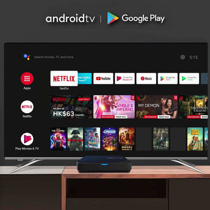 RockTek G2 4K TV Box Android 12 ATV Stream S905X4-K Media Player DTS Dolby Audio