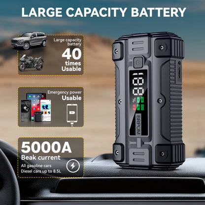 Car Jump Starter 3000A/4000A/5000A Battery Charger Emergency Power Bank Booster