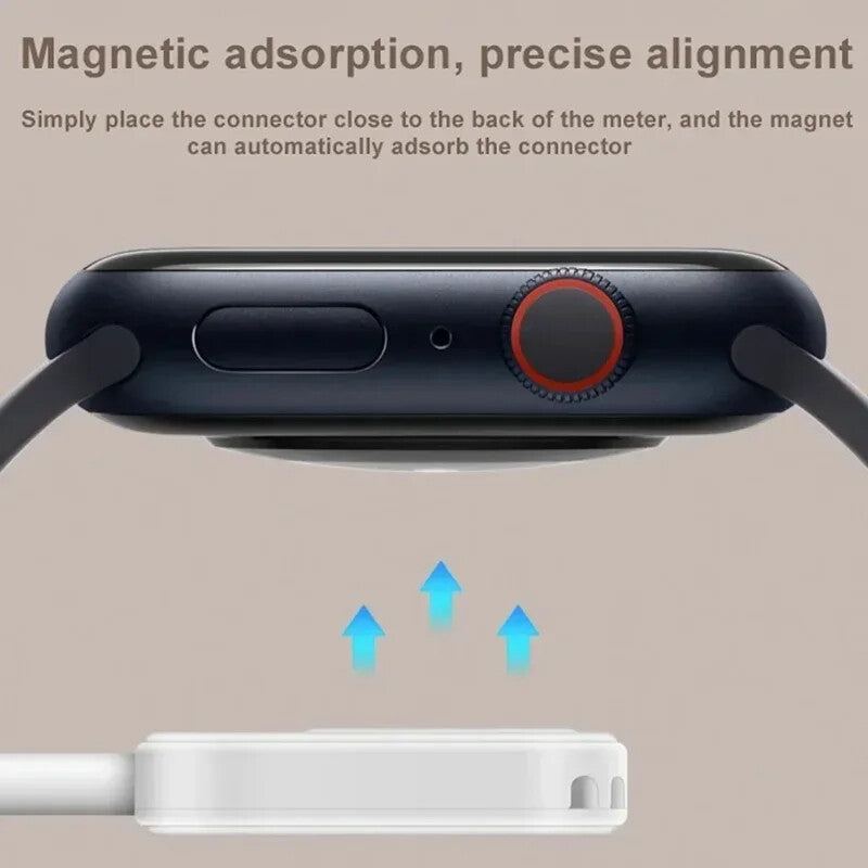 Fast Wireless Magnetic Charger For Apple Watch SE 9, 8, 7, 6, 5, S6