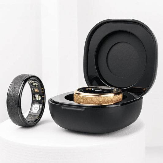 Smart Ring with Charging Case,Health Sleep Monitor, 5ATM Waterproof,Multi-sport