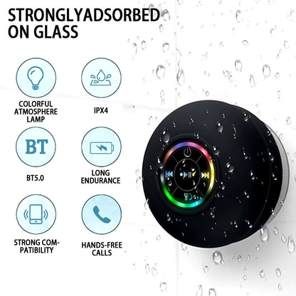 Portable Wireless Bluetooth Speaker LED IPX4 Waterproof Loudspeaker Outdoor Bath