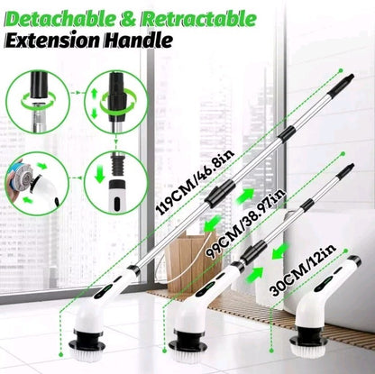 9IN1 Electric Spin Scrubber Cordless Power Cleaning Brush Rechargeable Cleaner