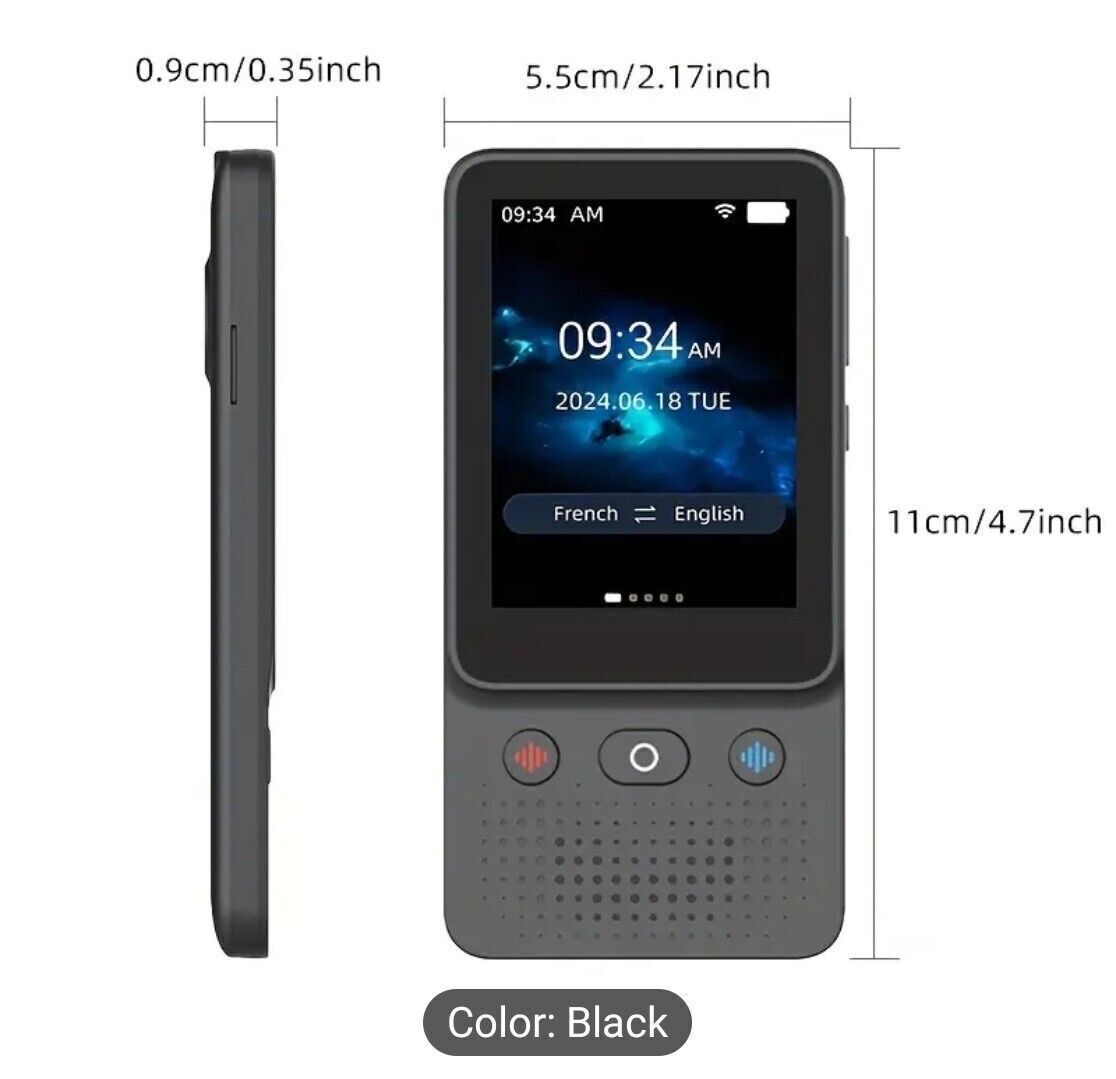 2025 Smart Ai Translator 138 Language Real Time Response With Speakers Portable