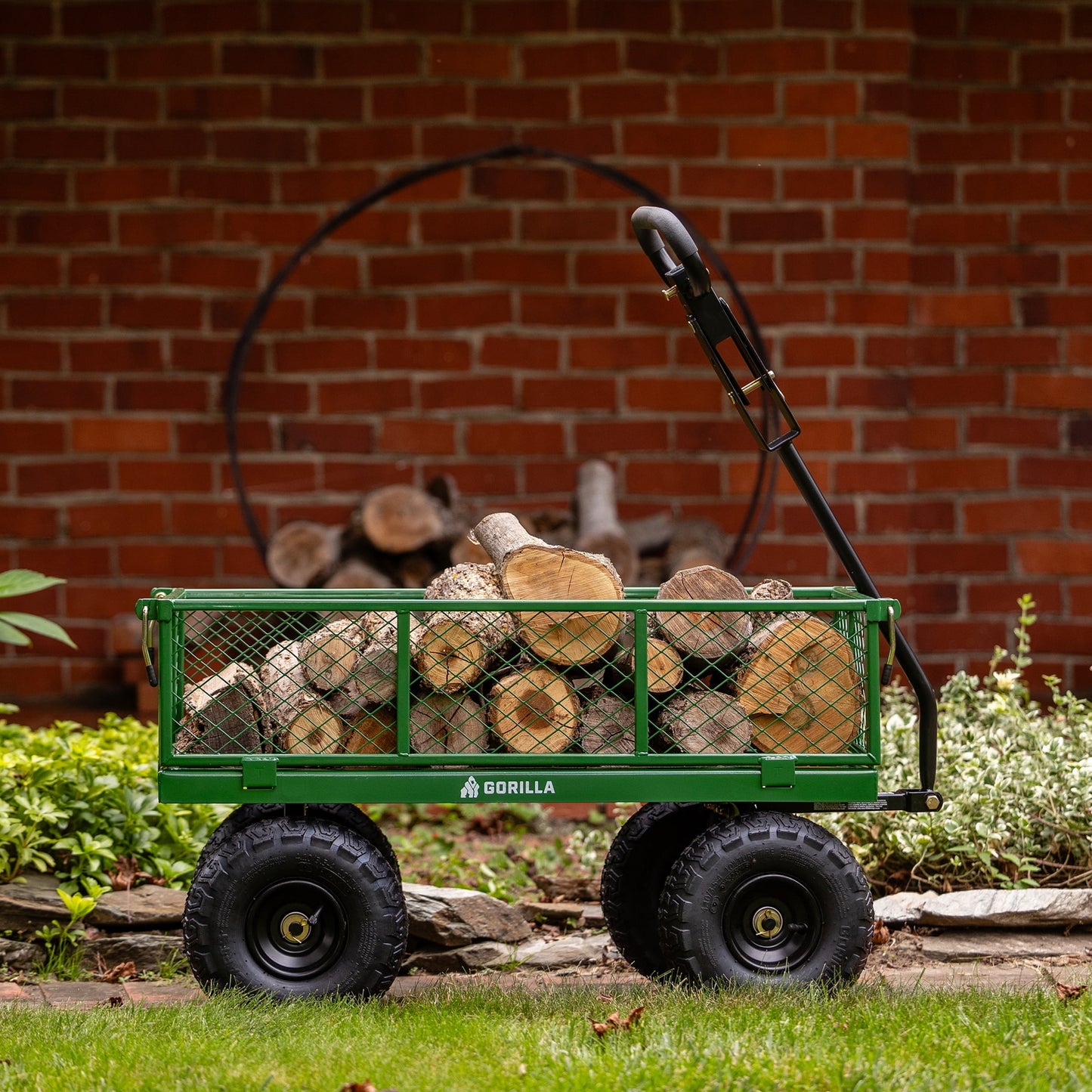 Carts 400 lb. Capacity Steel Utility Garden Landscape Cart,32 in x 18 in