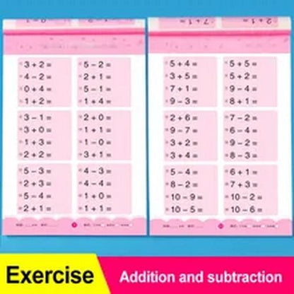 Addition And Subtraction Children's Learning Mathematics Workbook Handwritten
