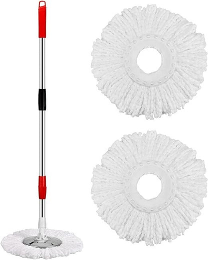 Mop and Bucket with Wringer Set 360° 3psc Microfiber Spin Mop with Bucket