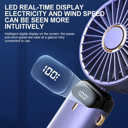 Portable Handheld Personal MINI face Fan 5Speeds Rechargeable Folding For Travel