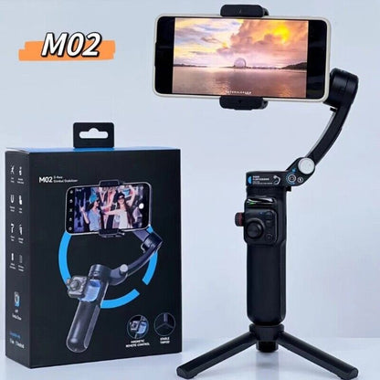 3 Axises Smartphone Gimbals Stabilizers Adjustable Fill Light for Video