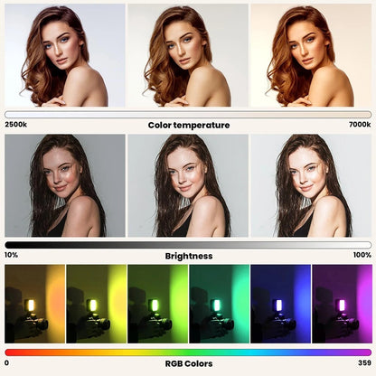 Pocket RGB Mini Fill Light Portable LED for Camera, Smartphone, GoPro & Laptop S