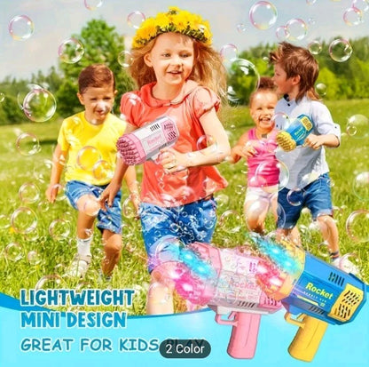 Bubble Machine Gun with Colorful Lights Automatic Bubble Maker Gun
