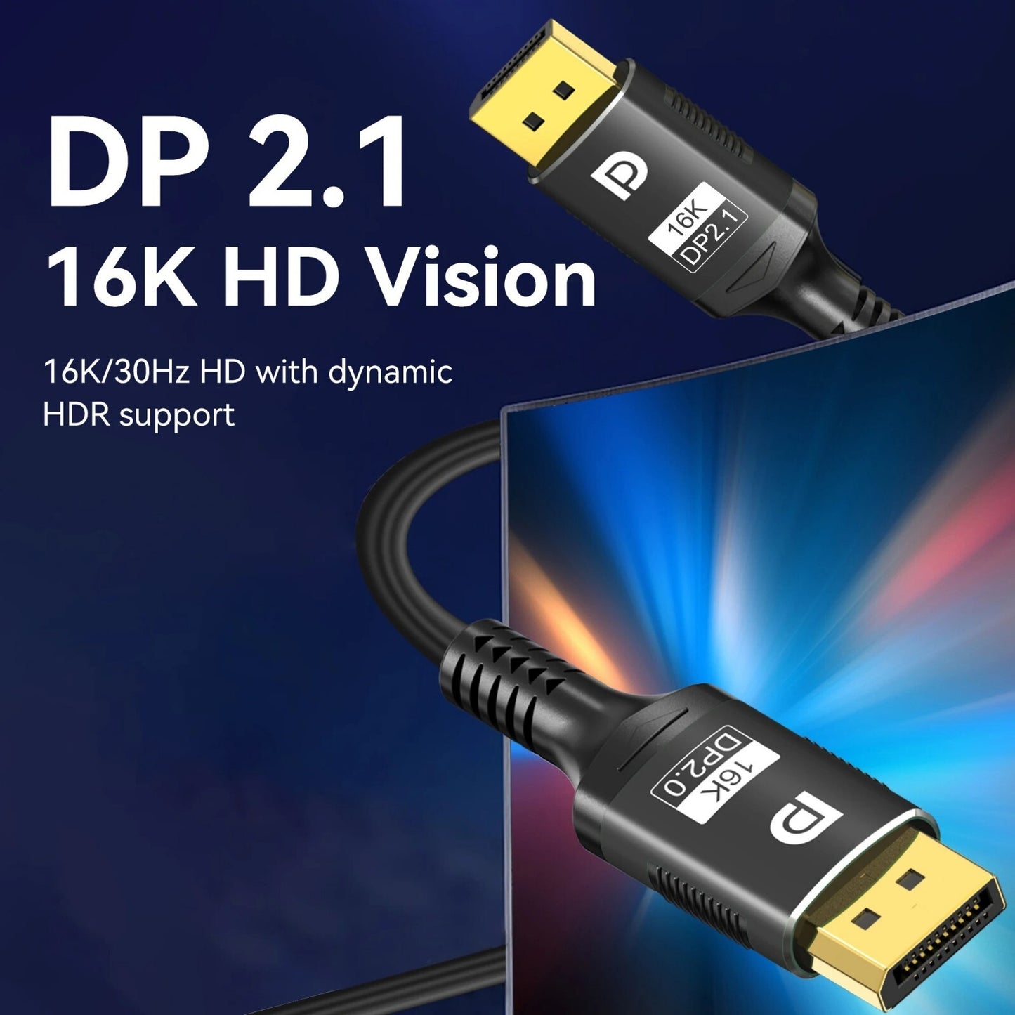 Displayport to Display Port Cable DP Male to Male Cord 4K HD w/ Latches 6ft/10ft
