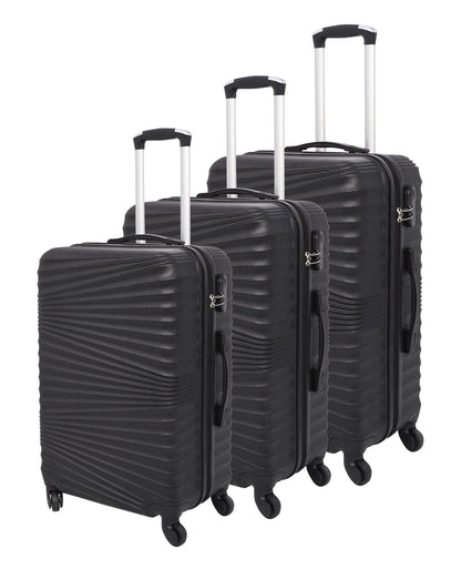 3 Pcs Suitcase Set ABS Hard Shell 4 Wheeled Trolley Lightweight Luggage PIONEER