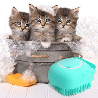 Pet Dog Shampoo Massager Brush Cat Massage Comb Grooming Scrubber Shower Brush F