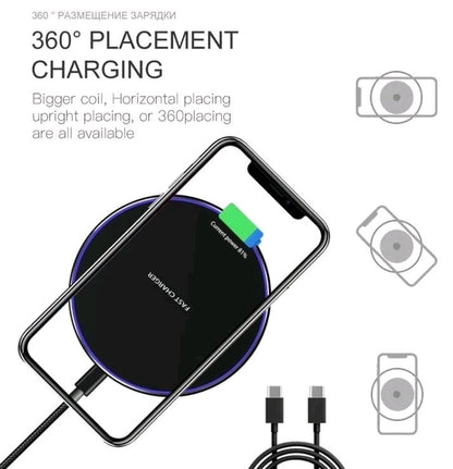 Fast Wireless Charger Charging Pad For lPhone 11 12 13 14 15 Samsung