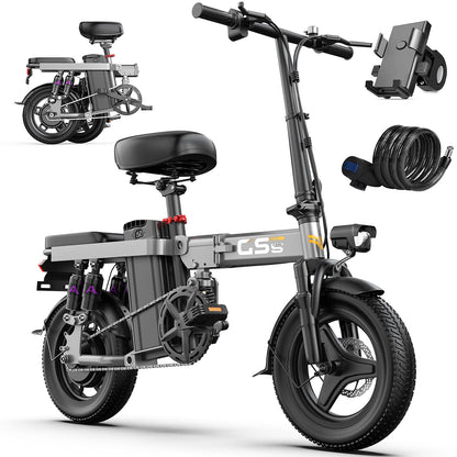 GS5 Folding Electric Bike for Adults 740W 19MPH Electric Bicycle Commuter Ebike