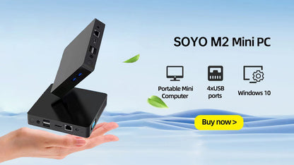 Mini PC Intel N3350 CPU 4G RAM 64G ROM VGA USB3.0 Support M.2 Win10Pro