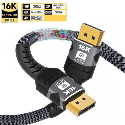 Displayport to Display Port Cable DP Male to Male Cord 4K HD w/ Latches 6ft/10ft