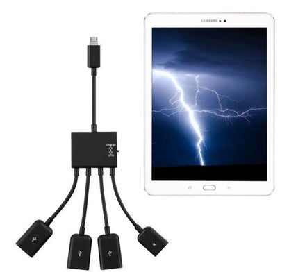 Micro USB Charging OTG Hub Splitter Cable for Smart Phone Android Tablet 4 In 1