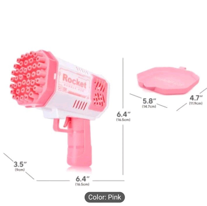 Bubble Machine Gun with Colorful Lights Automatic Bubble Maker Gun
