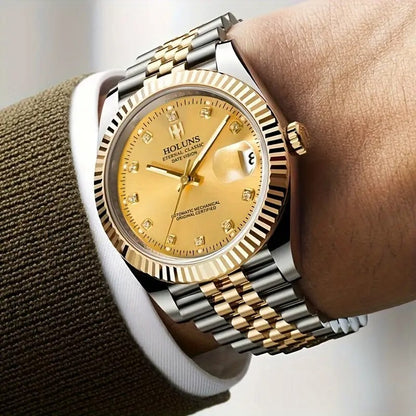 HOLUNS Watch Waterproof AUTOMATIC MECHANICAL BLACK & GOLD