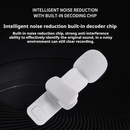 New Wireless Lavalier Microphone Portable Audio Video Recording Mini Microphone