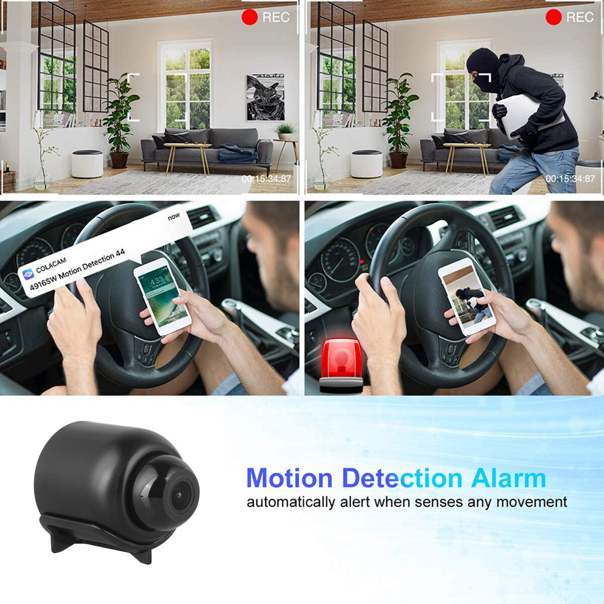1080P Mini Camara Oculta Espia De Seguridad WiFi Inalambrica Con Audio y Video