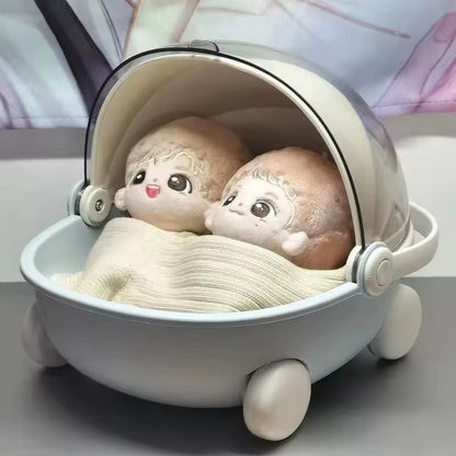 Labubu Baby Stroller Storage Box and Doll Cradle Furniture Accessories