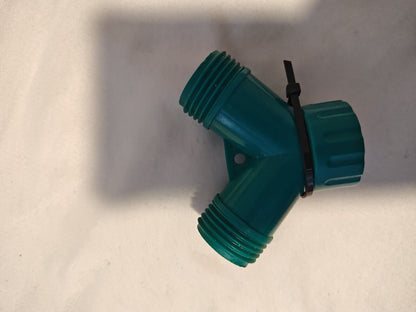 2 Way Garden Hose Y Splitter Faucet Hose Bib Split w/ Valve Shut Off