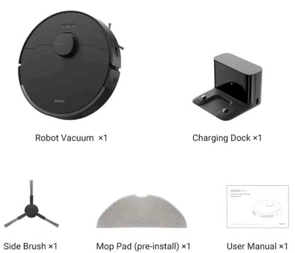 Mova S10 Robot Vacuum Cleaner with 7000Pa Suction, 260 Mins Run Time Liftable