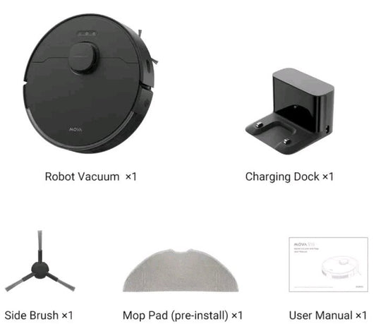 Mova S10 Robot Vacuum Cleaner with 7000Pa Suction, 260 Mins Run Time Liftable