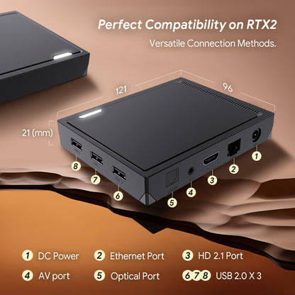 RT-X2 Android 14 TV Box Realtek1325 AI-PQ AI-SR Dolby 1000M Wifi5 Media Player