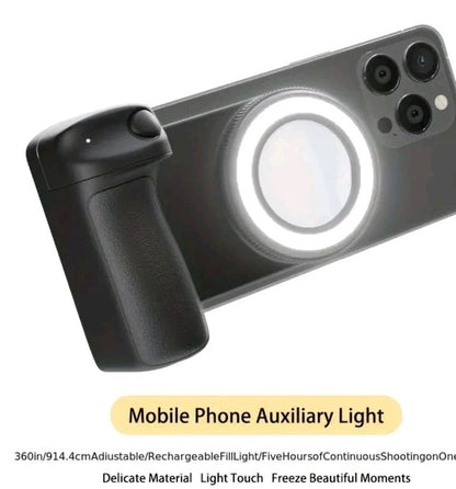 2 in 1 Magnetic Suction Handheld Bluetooth Phone Camera Shutter Hand Grip Holder