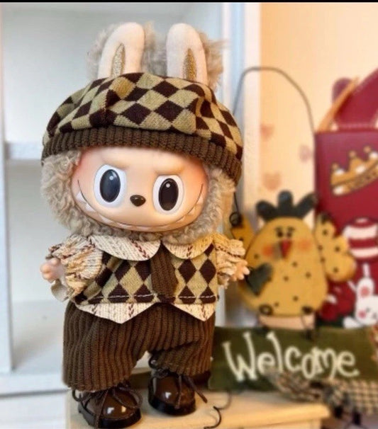 *NO DOLL* POPMART LABUBU Clothe Overall + Shoes Outfit for Monsters Plush