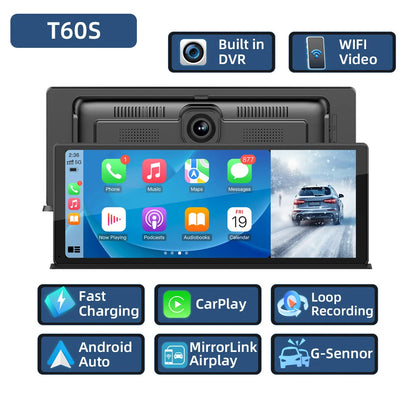 11.3inch Dashcam CarPlay Android Auto IPS Display Bluetooth AUX USB Fit for Benz