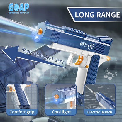 Continuous Fire Electric Water Gun Adult Kids Rechargeable Squirt Gun