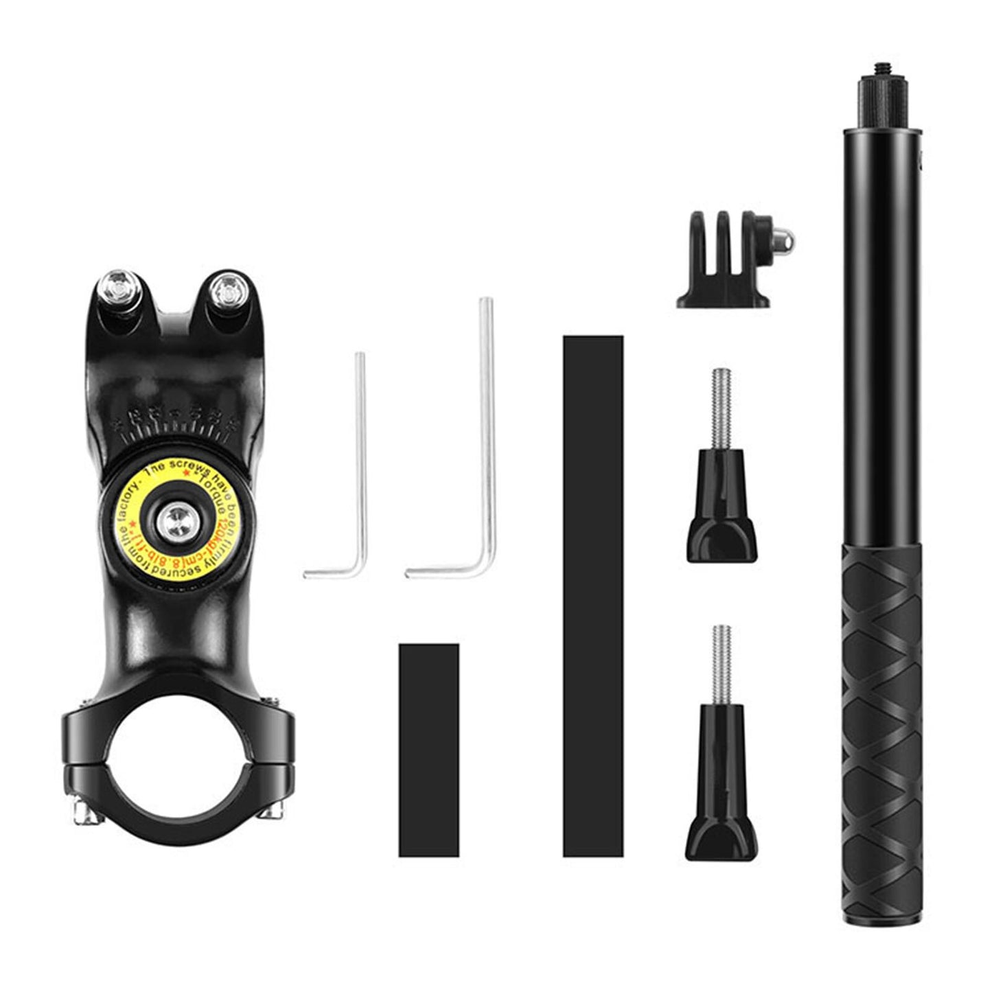 Sports Camera Motorcycle Mount Bracket Adapter Selfie Stick with Monopod Stand