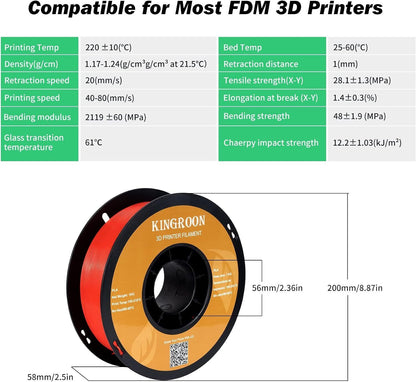 【Buy 6 Get 4 Free】3D Printer PLA PETG 1.75mm Filament FDM Bundle Spools 1KG Mix