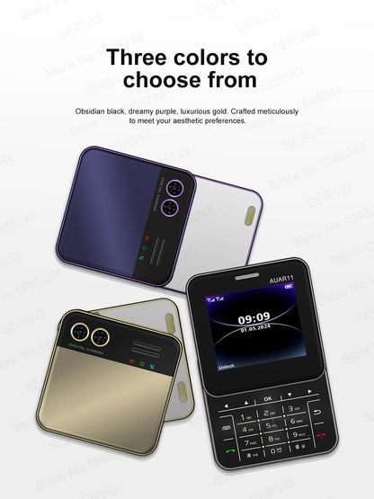 SERVO Rotating Sliding Mini Mobile Phones 2.4“ GSM Blacklist Speed Dail Dual SIM