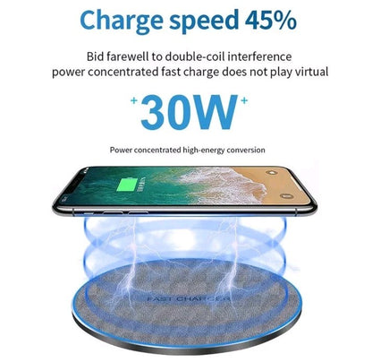 US 30W Wireless Charger Charging Pad Mat For iPhone 16 15 Pro Max 14 13 12 XS XR