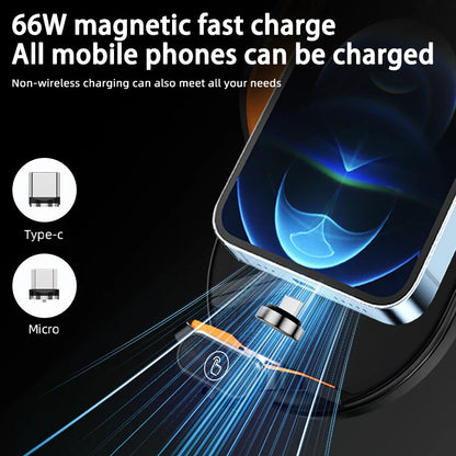 Wireless Car Phone Holder 66W, Induction For Iphone 15, 14, 13, 12 Samsung
